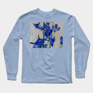 Blue delphinium flowers Long Sleeve T-Shirt